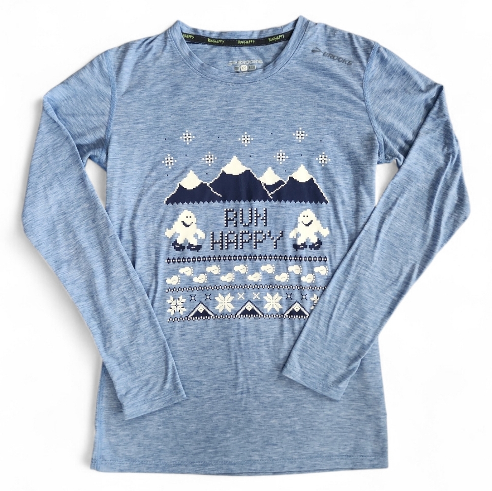 Brooks Run Happy Long Sleeve Shirt Size XS